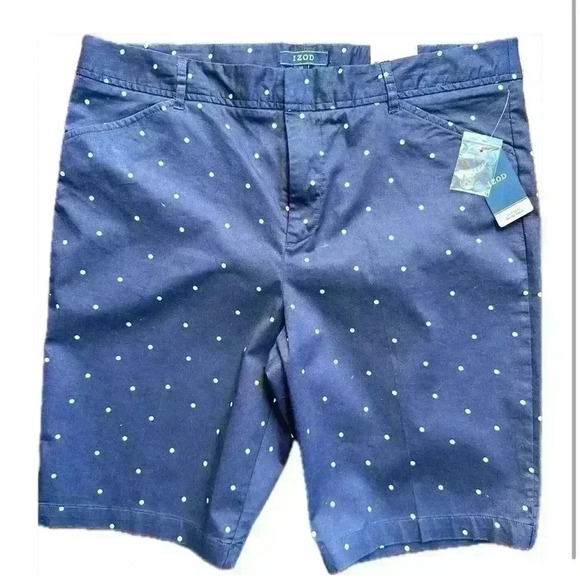 Izod Peacoat Dot Women's Shorts (Z2) - Picture 1 of 7
